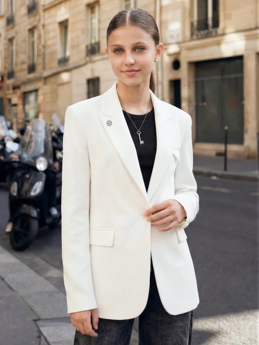 Пиджак школьный для девочки оверсайз