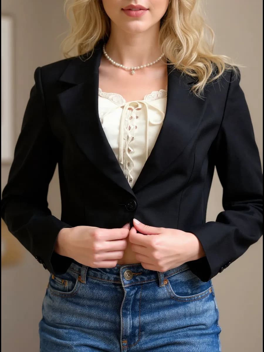 Пиджак жакет укороченный