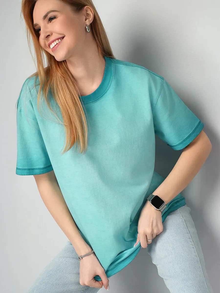 Футболка оверсайз варенка градиент омбре - фото 1