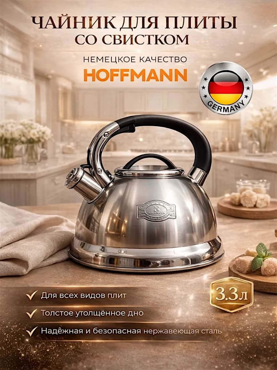 чайник со свистком 3.3 л - фото 1