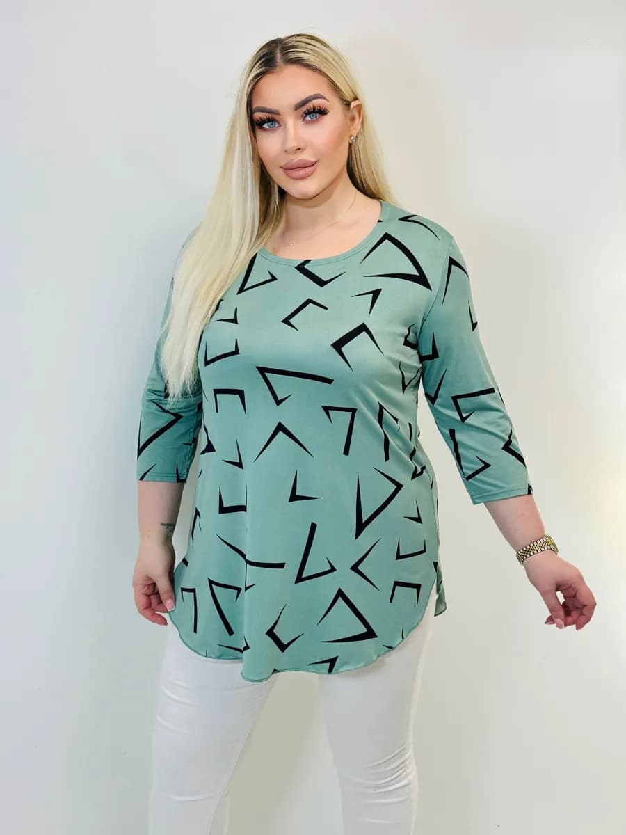 Туника больших размеров удлиненная