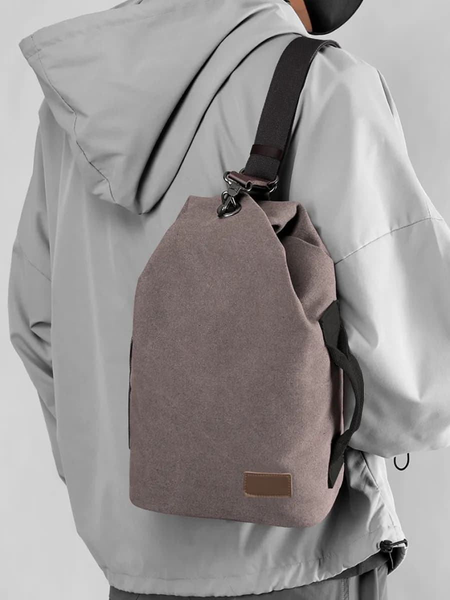 Сумка рюкзак через плечо городской тканевый