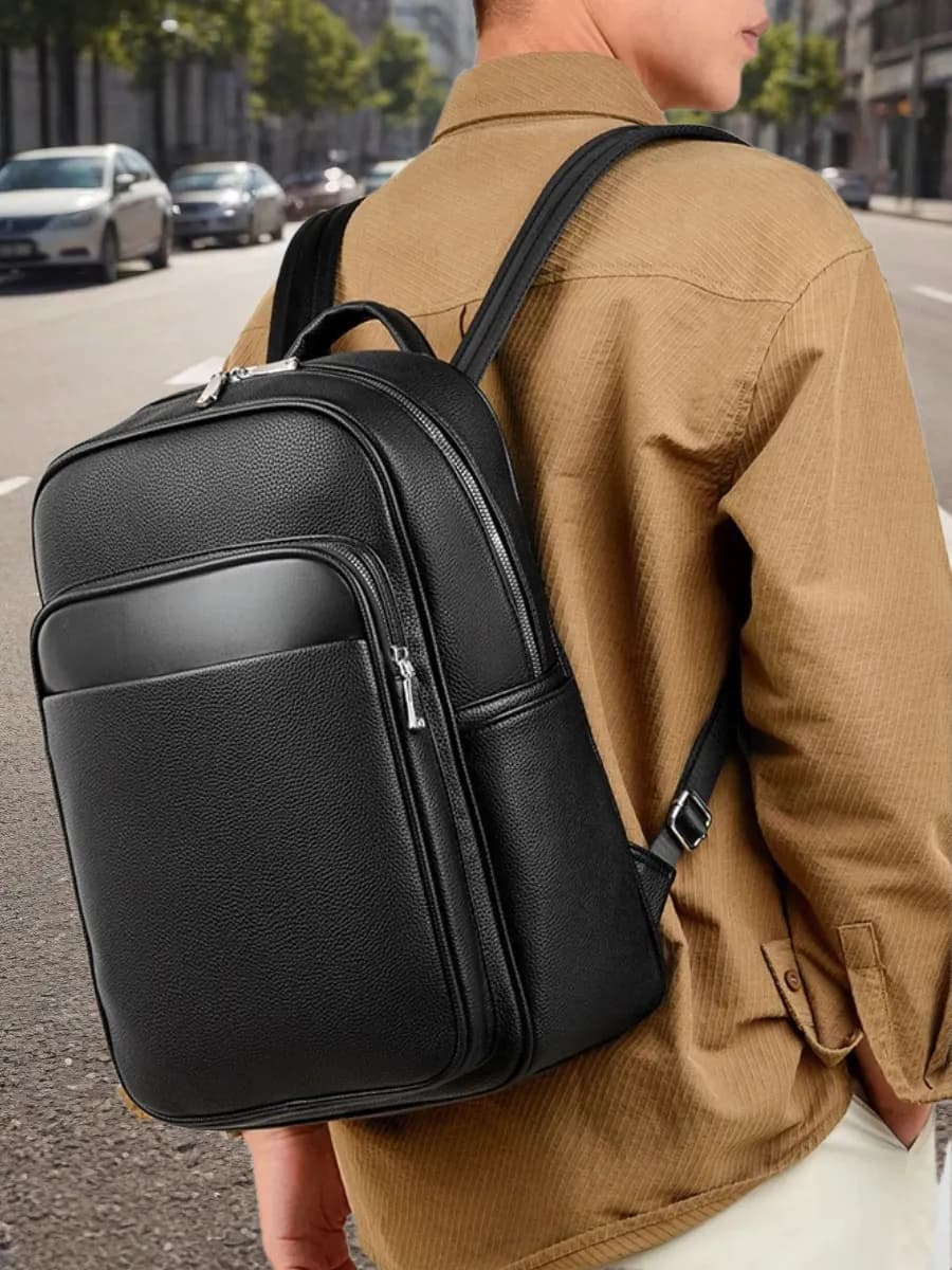 Рюкзак городской кожаный для ноутбука
