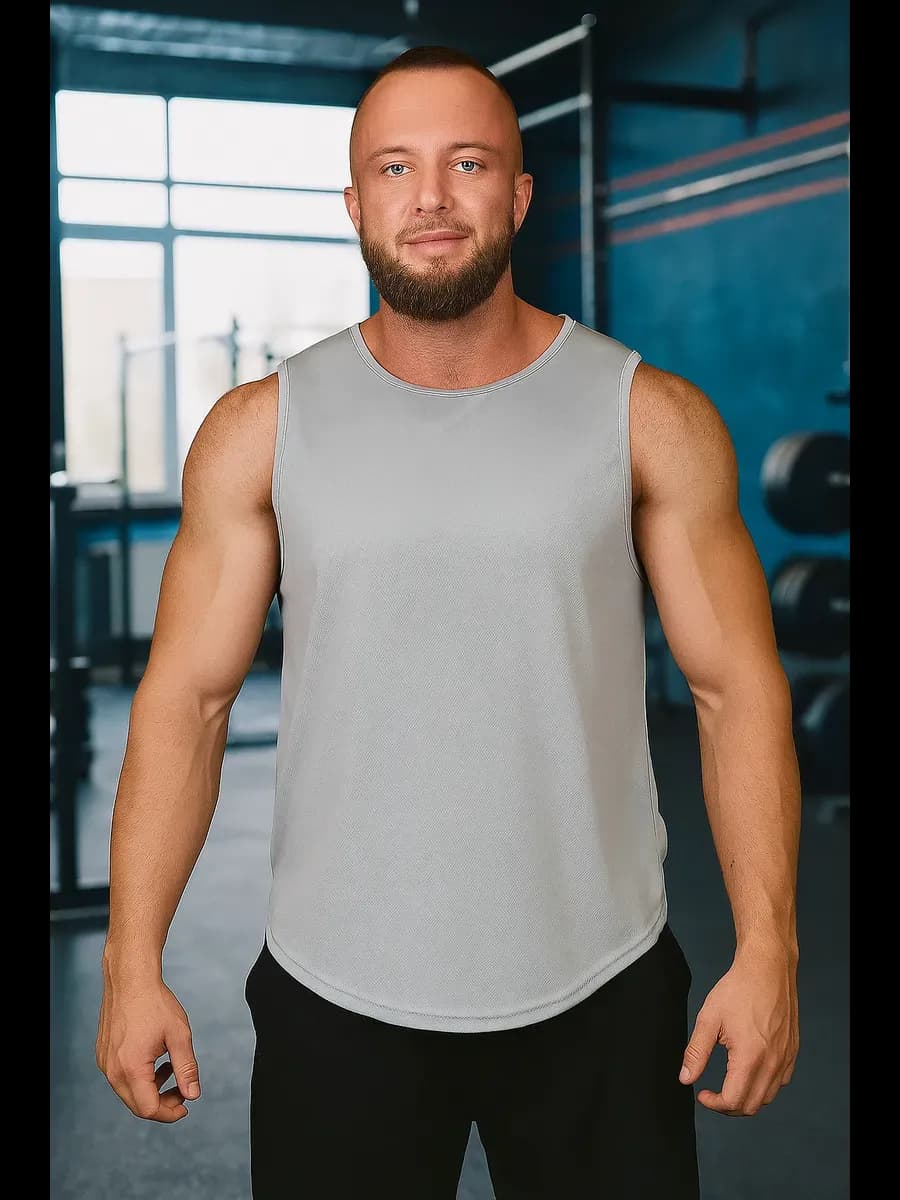 Спортивная майка для фитнеса и тренировок быстросохнущая