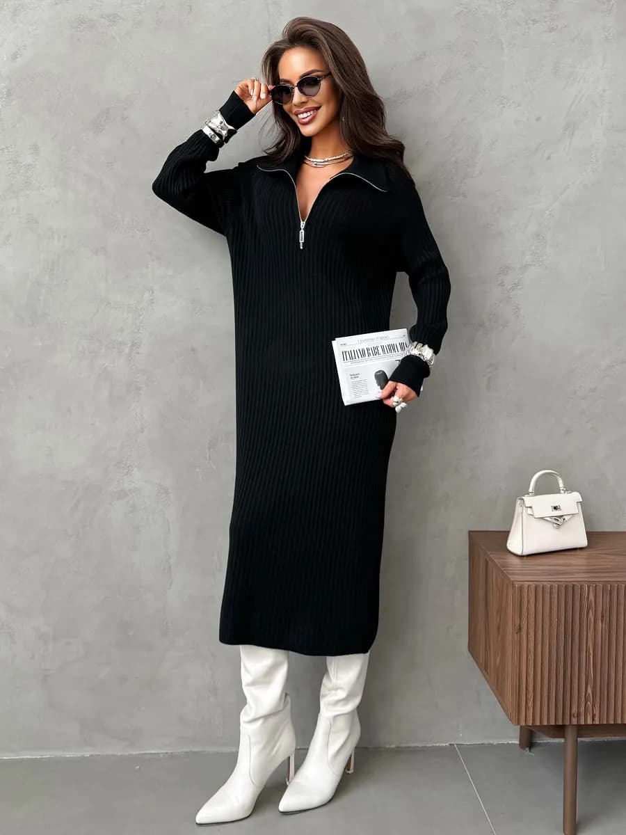 Платье осеннее теплое лапша