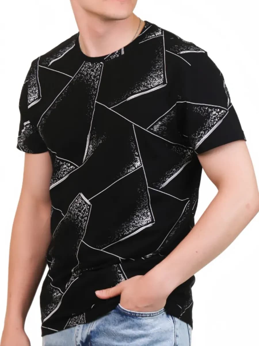 Футболка базовая хлопок с принтом