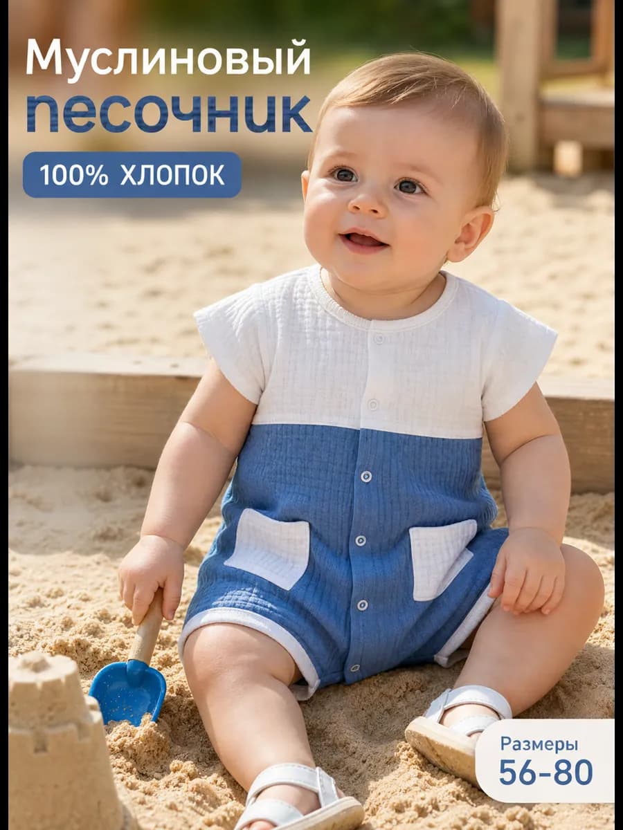 Песочник для малышей из муслина