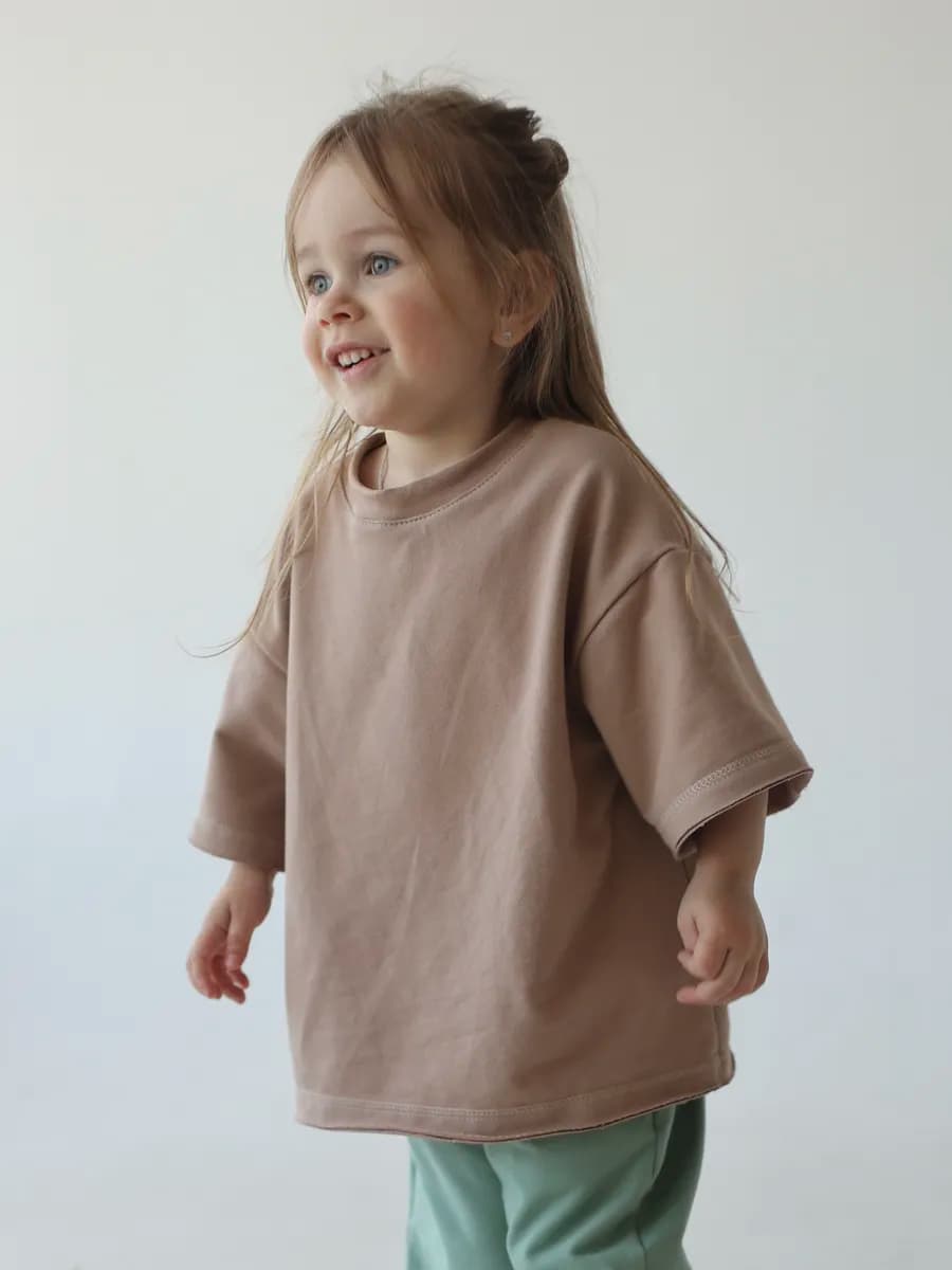 Футболка оверсайз детская широкая хлопок