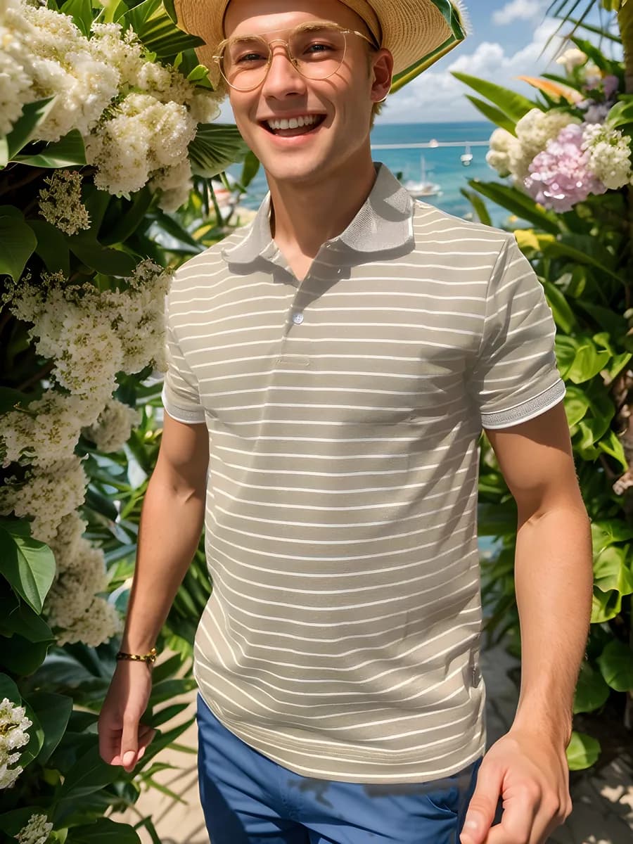 Футболка поло с коротким рукавом хлопок