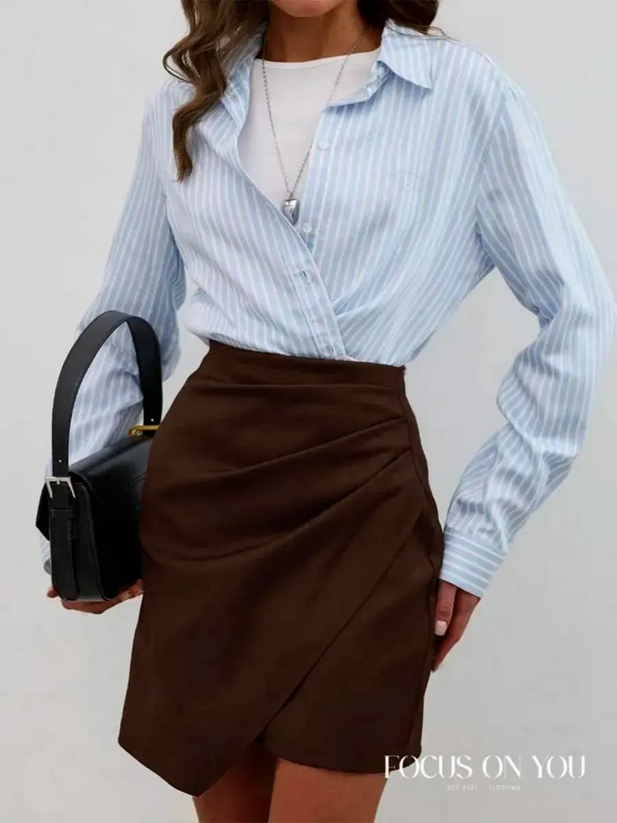 Юбка вечерняя офисная короткая мини со складками