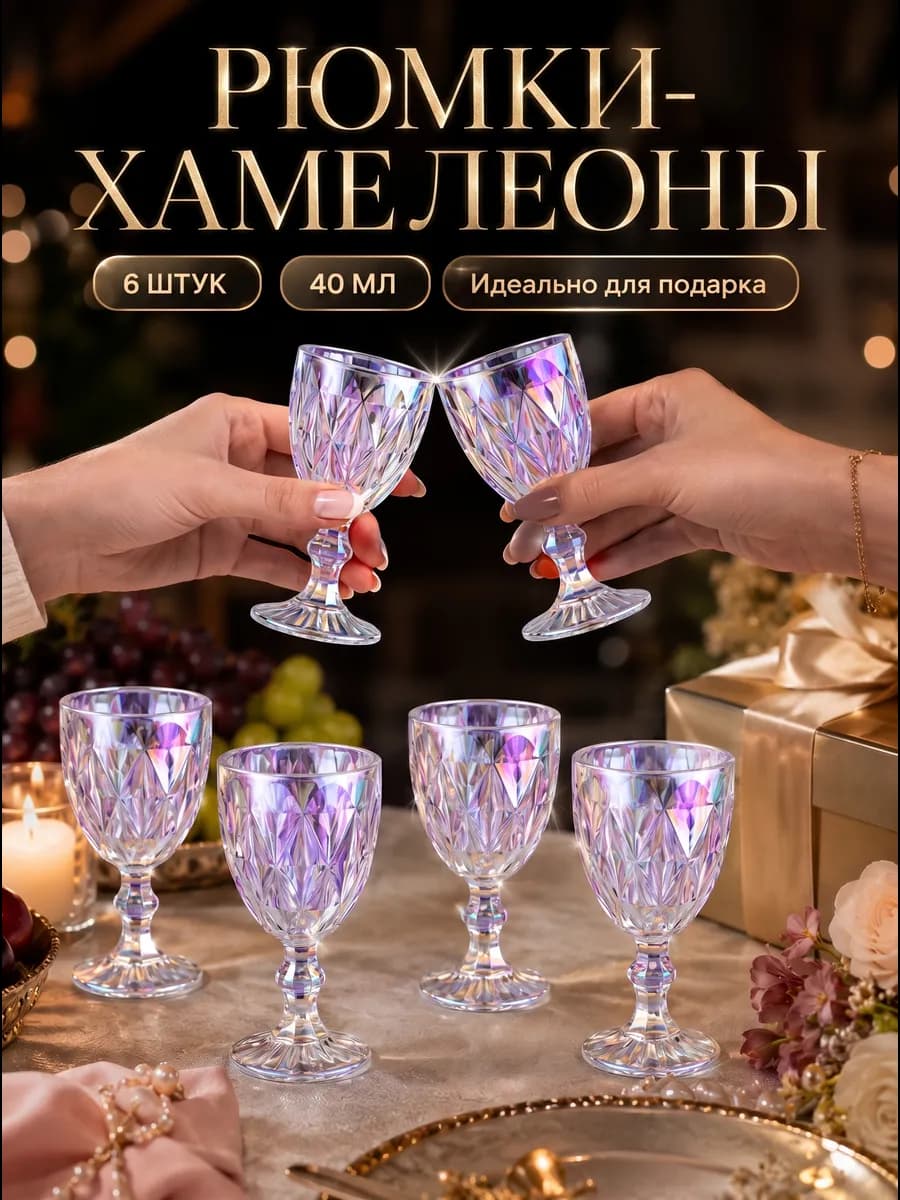 Подарочные Рюмки на ножке для водки