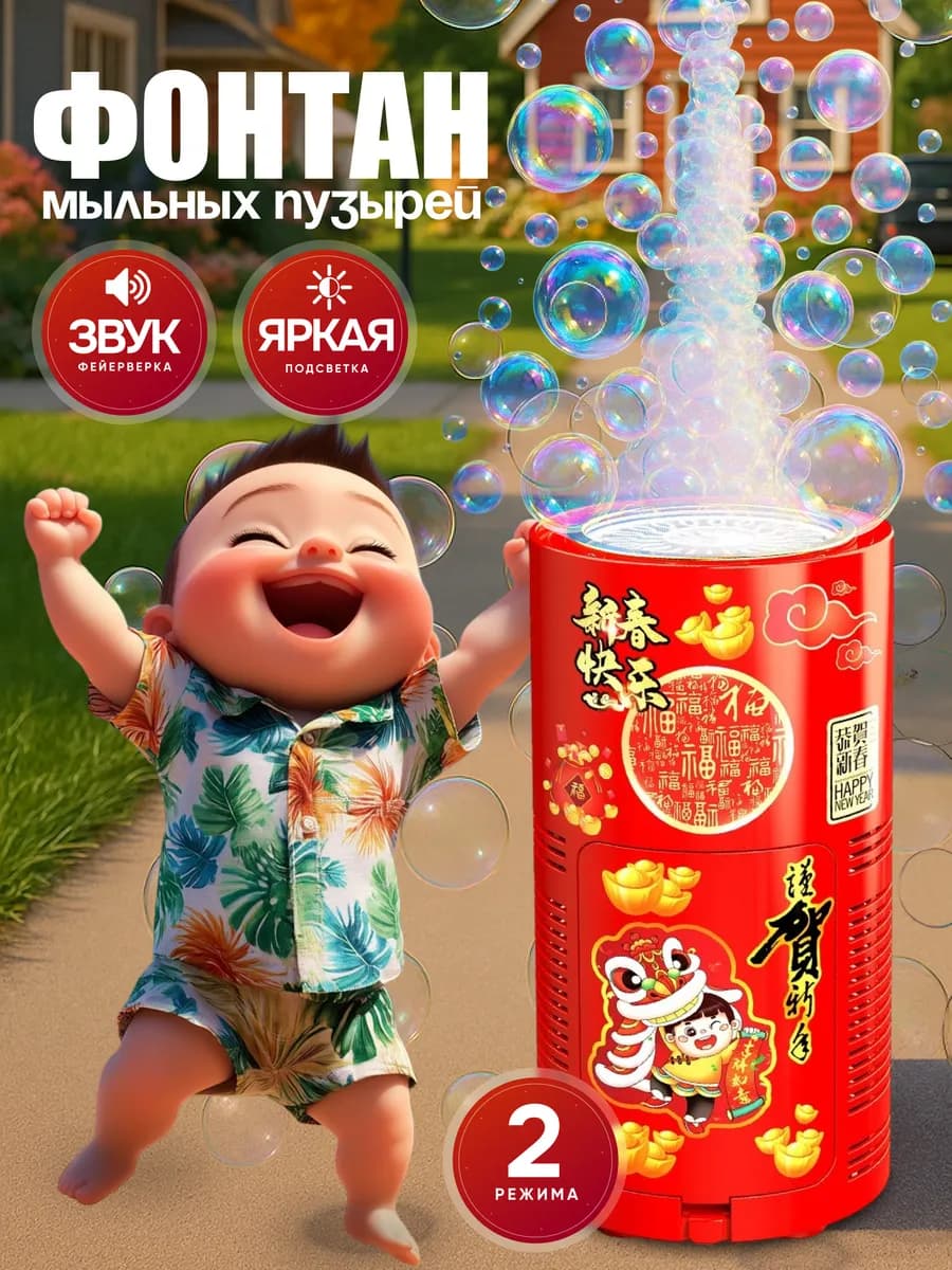 Генератор мыльных пузырей фейерверк автоматический