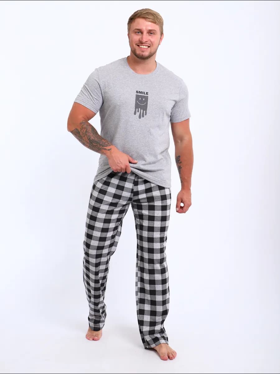 Пижама со штанами и футболкой - фото 1