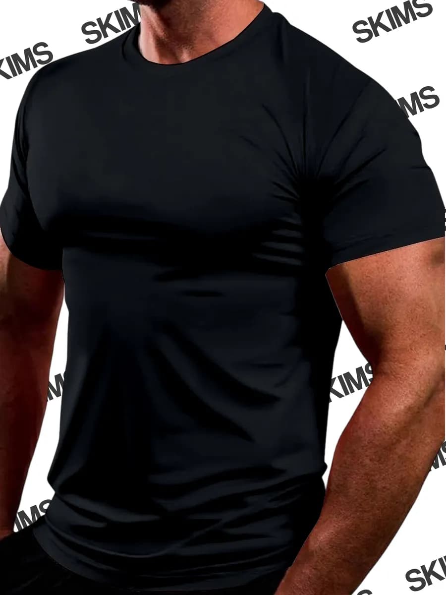 Футболка облегающая хлопок - фото 1