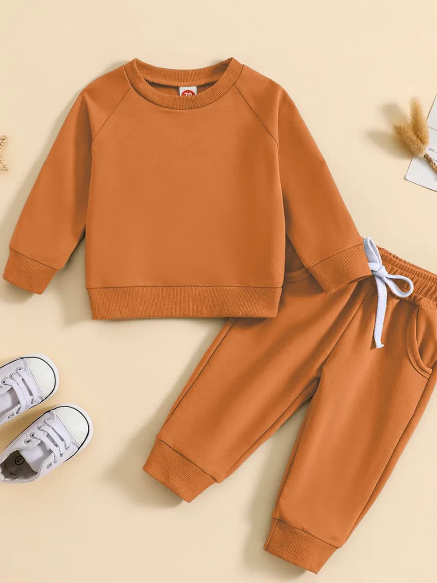 Осенний хлопковый детский спортивный костюм в садик