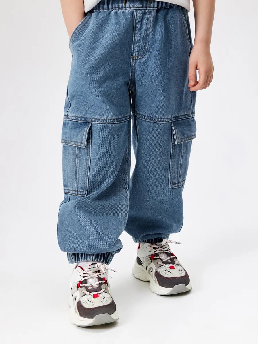 Джинсы джоггеры оверсайз на резинке