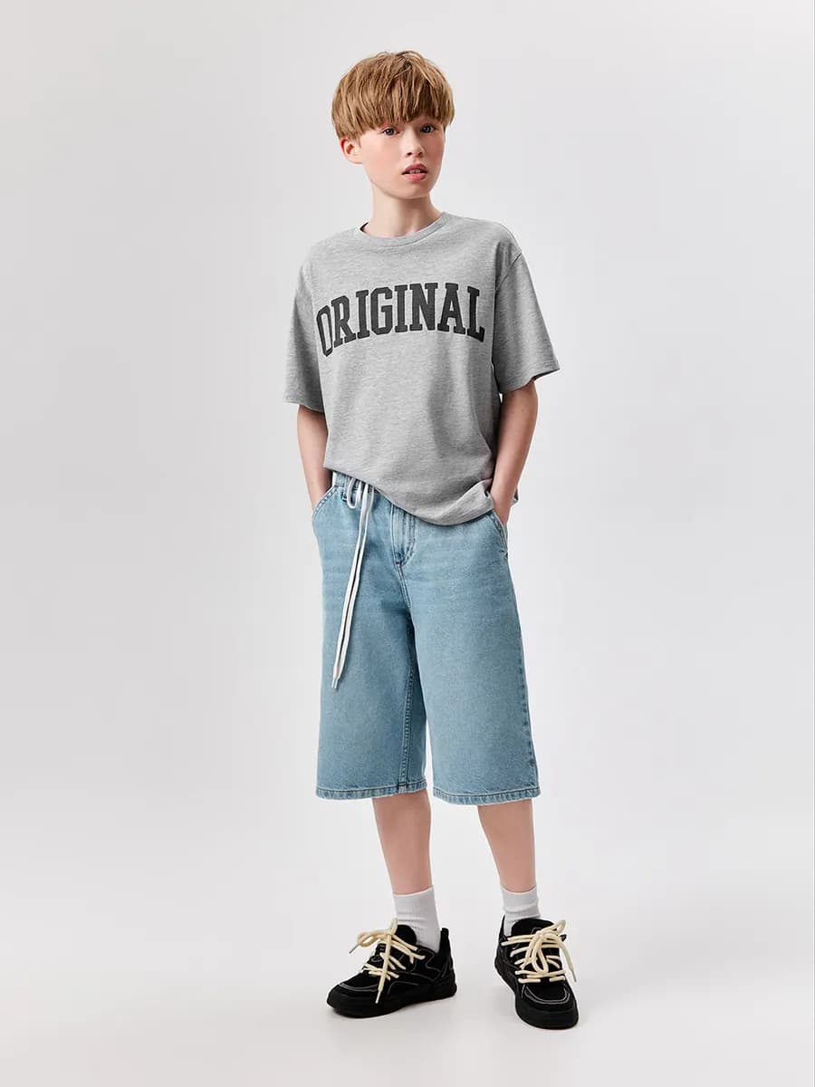 Шорты бермуды джинсовые длинные широкие на подростков