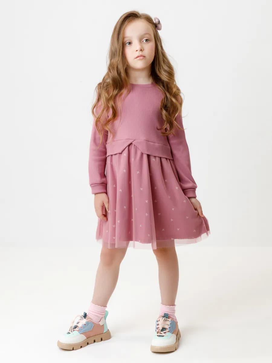 Платье с длинным рукавом для девочки