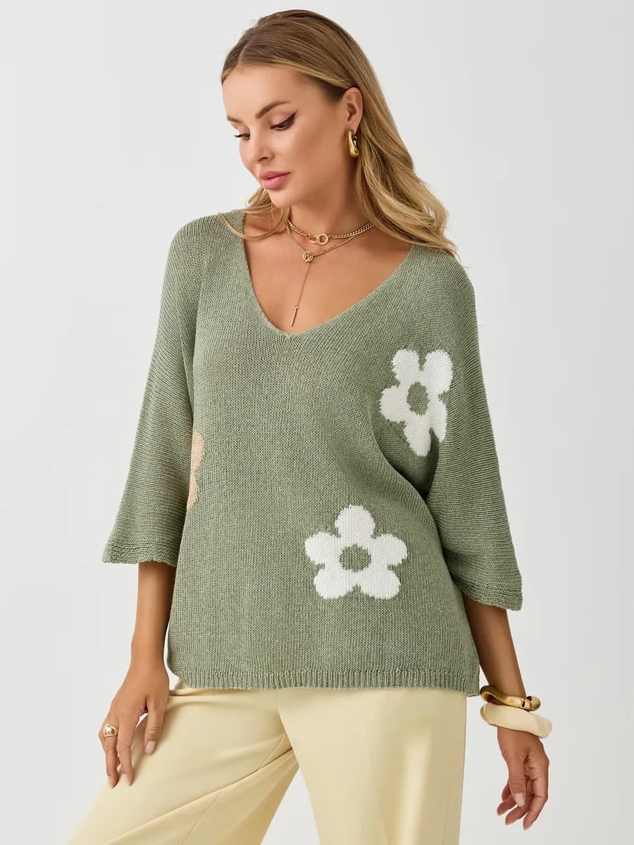 Джемпер вязаный оверсайз