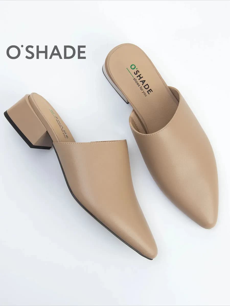 Мюли женские на низком каблуке