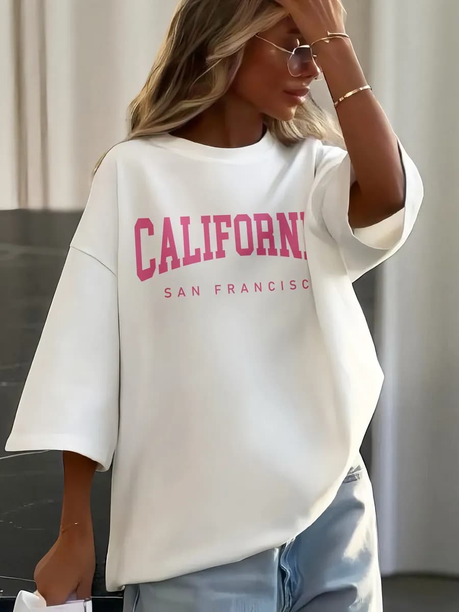 Футболка оверсайз с принтом California