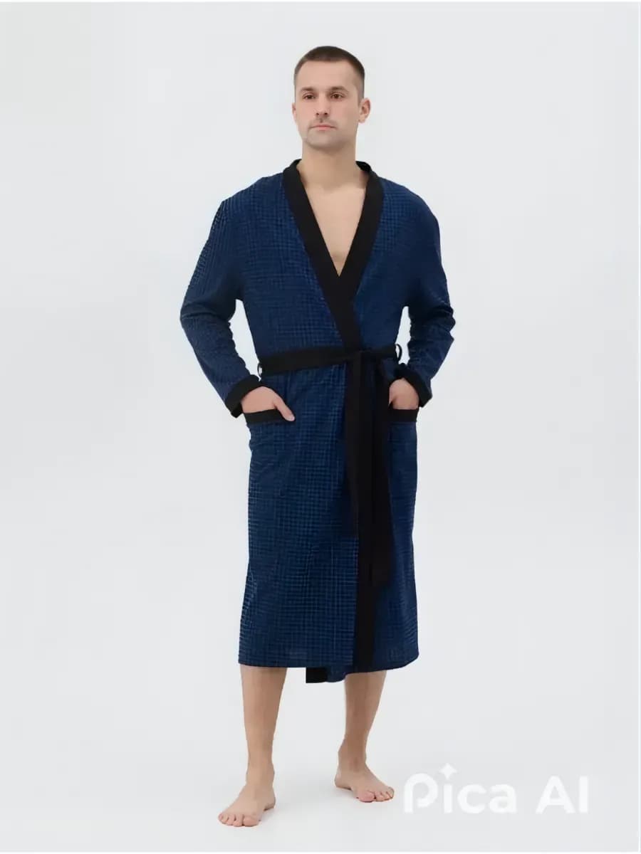 Халат домашний хлопковый трикотажный