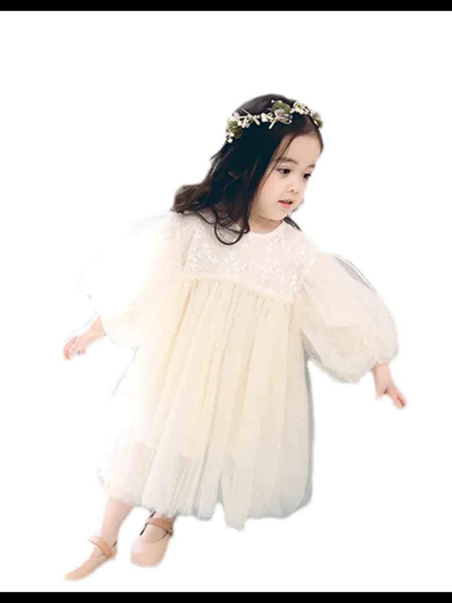 Весеннее новое платье для девочек из сетки нарядное платье д…