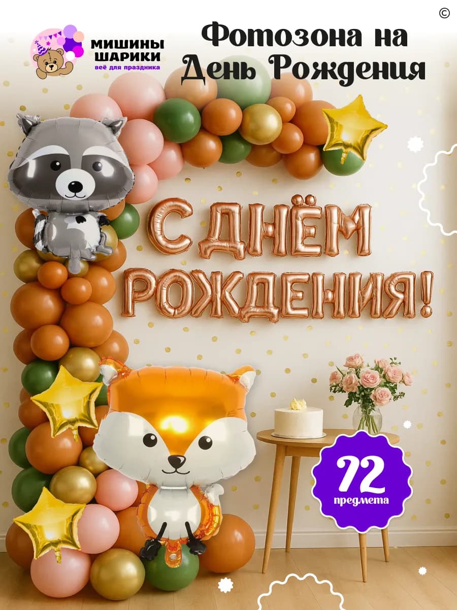 Фотозона из воздушных шаров на день рождения девочке