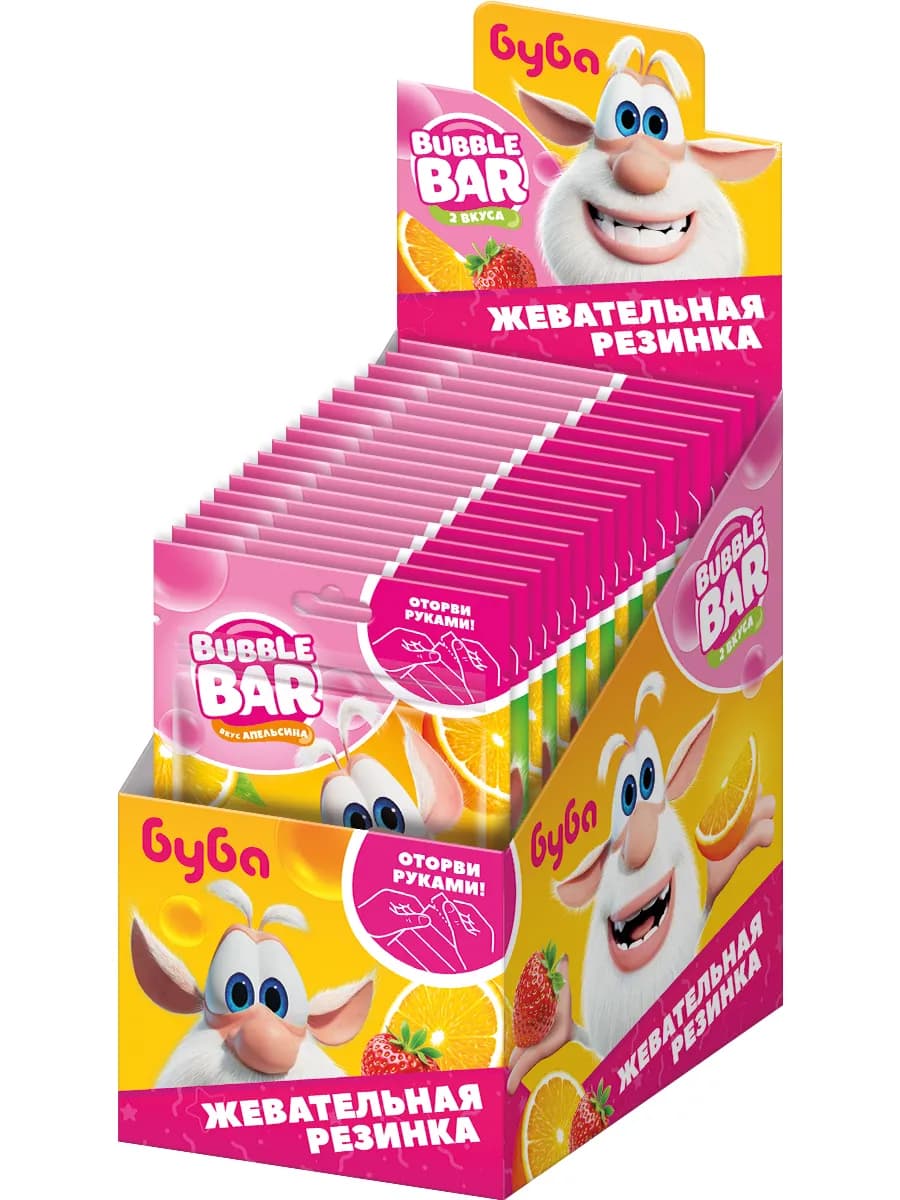 Жевательная резинка в стиках Буба, 30 шт по 11 г