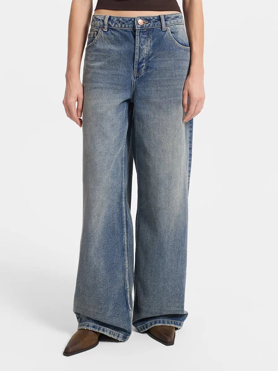 Джинсы Wide leg со средней посадкой