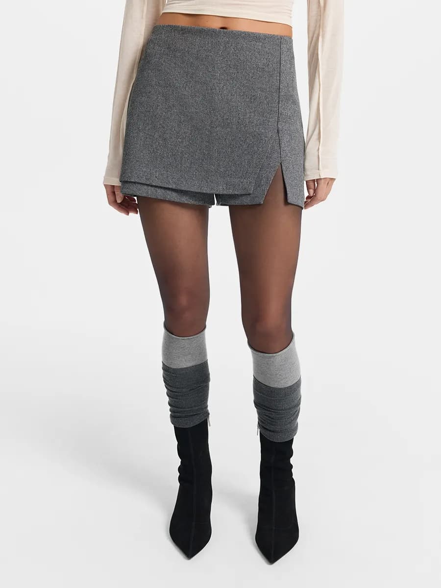 Юбка-шорты с разрезом