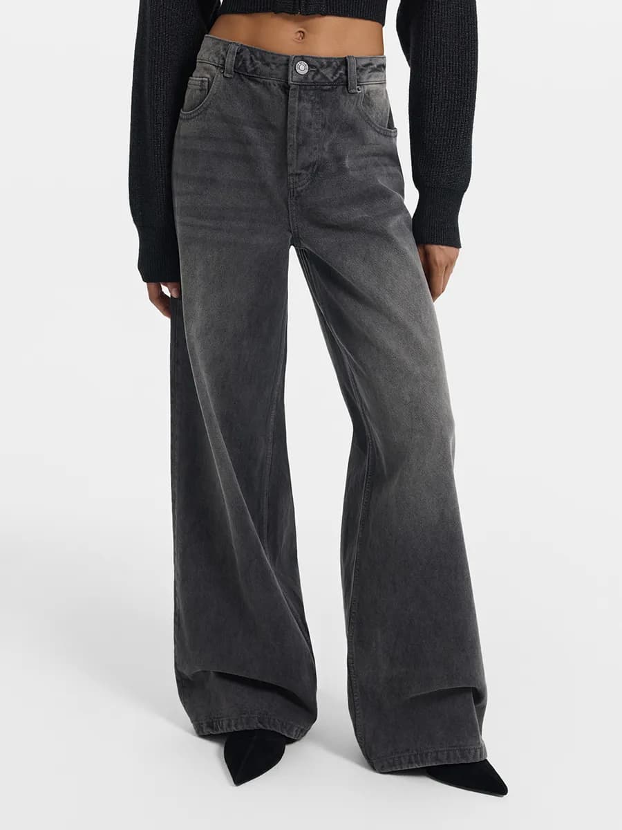 Джинсы Wide leg со средней посадкой