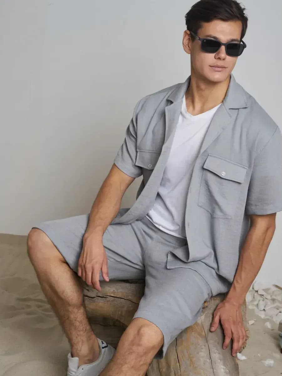 Костюм летний с шортами льняной