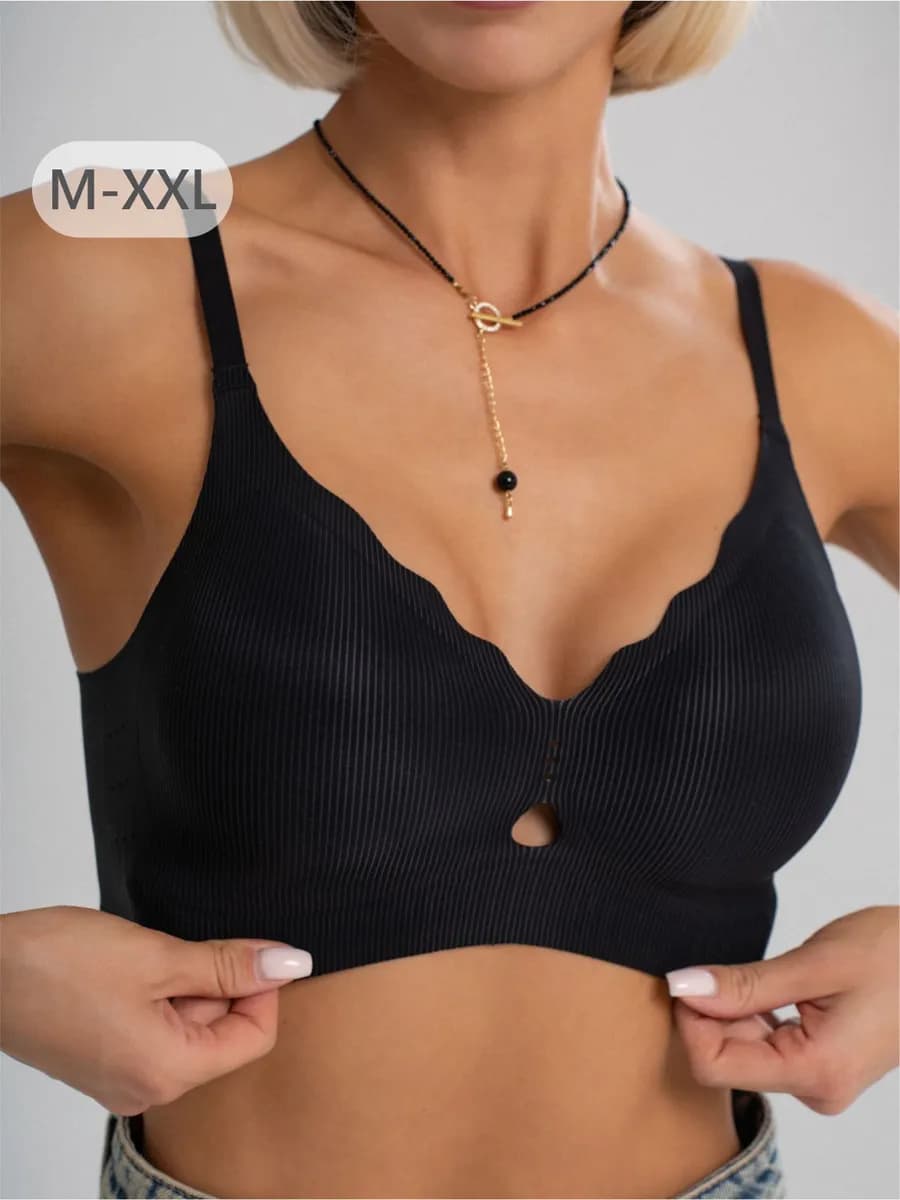 Бюстгальтер без косточек бесшовный топ спортивный - фото 1