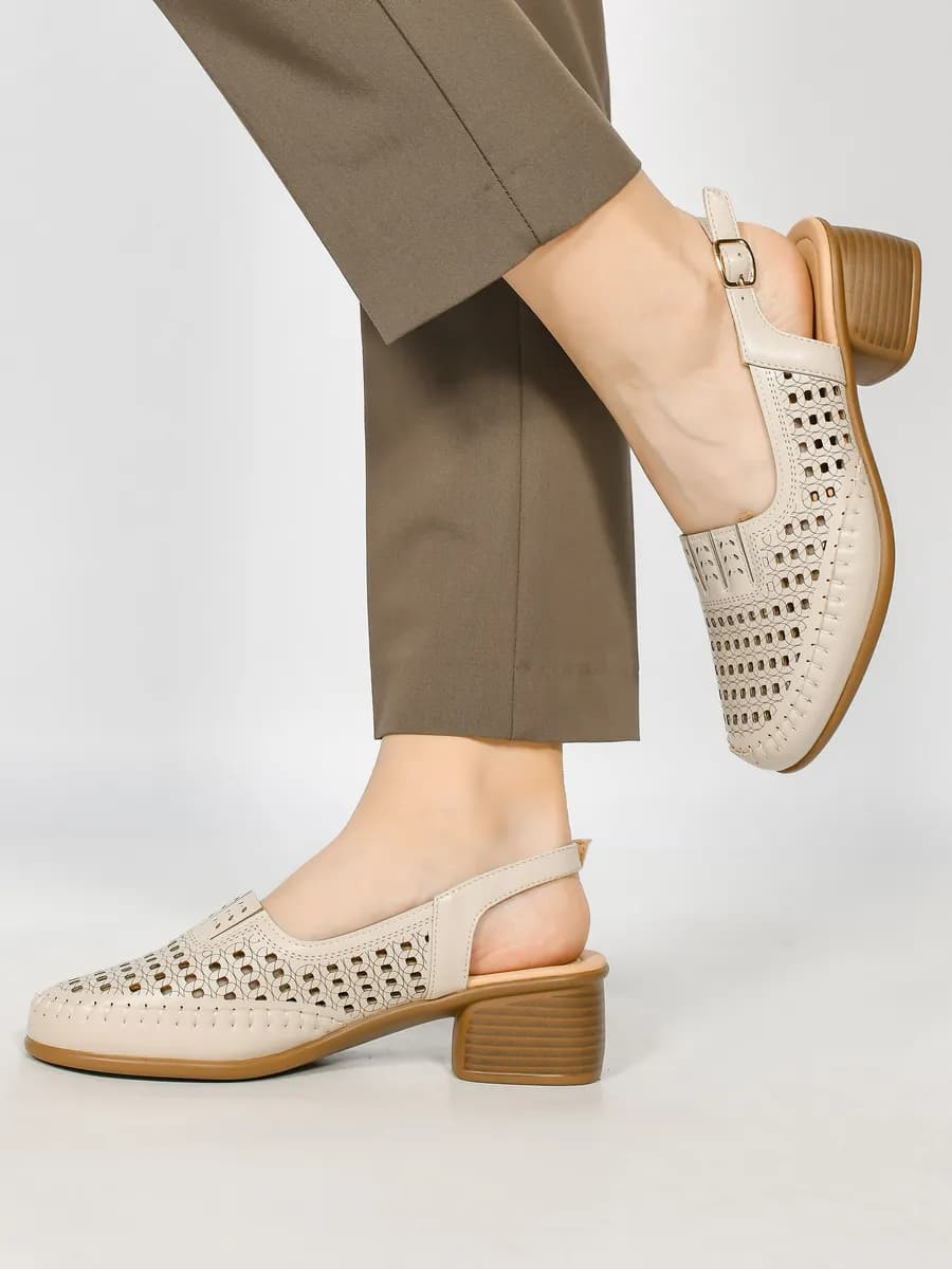 Туфли летние на широкую стопу 36-43р с открытой пяткой - фото 1