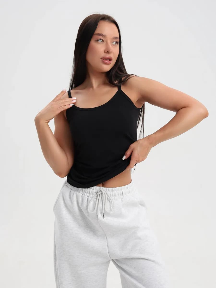 Майка трикотажная на лямках под пиджак