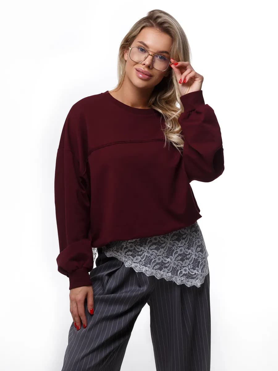 Свитшот оверсайз без начеса