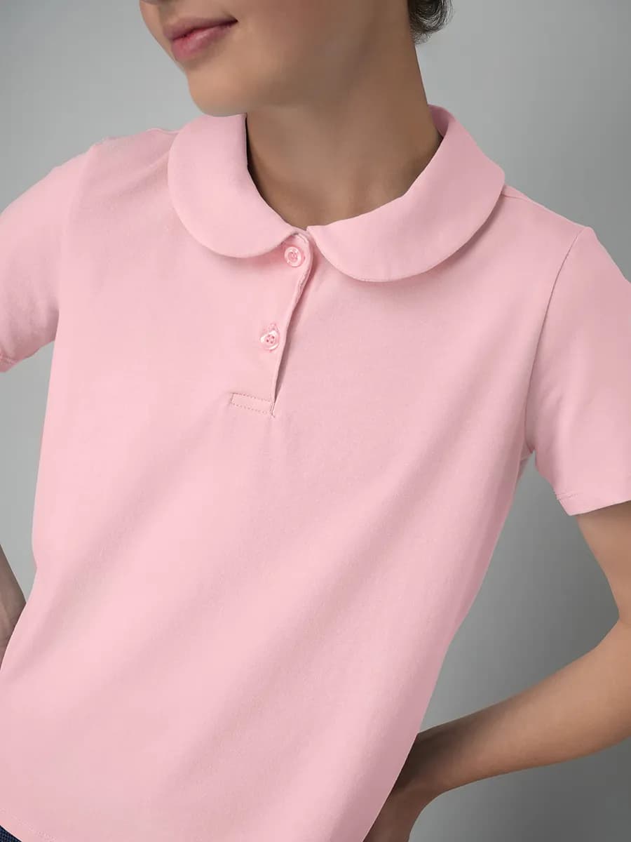Блузка поло с коротким рукавом школьная