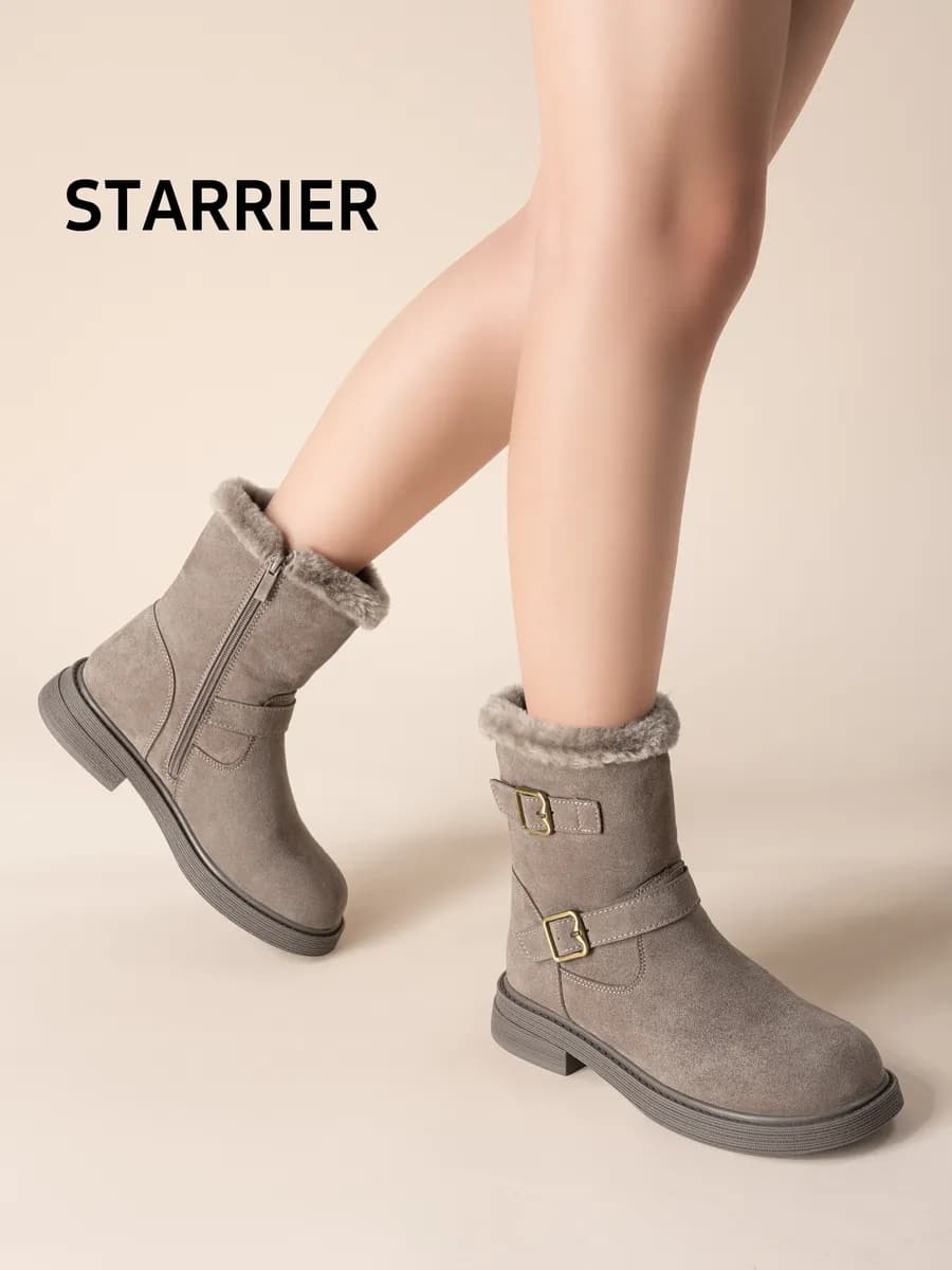 Ботинки женские зимние замшевые