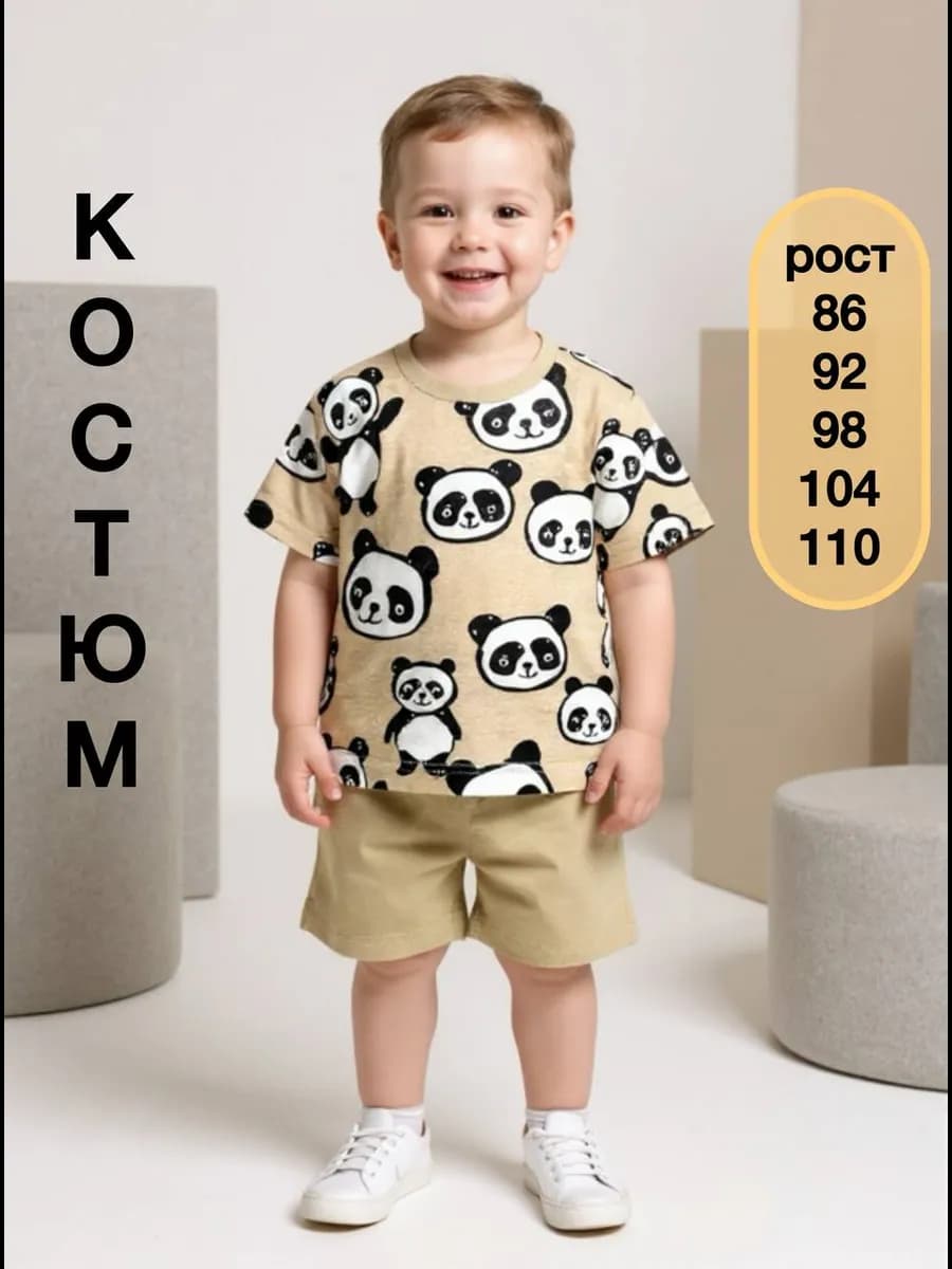 Костюм футболка с шортами - фото 1