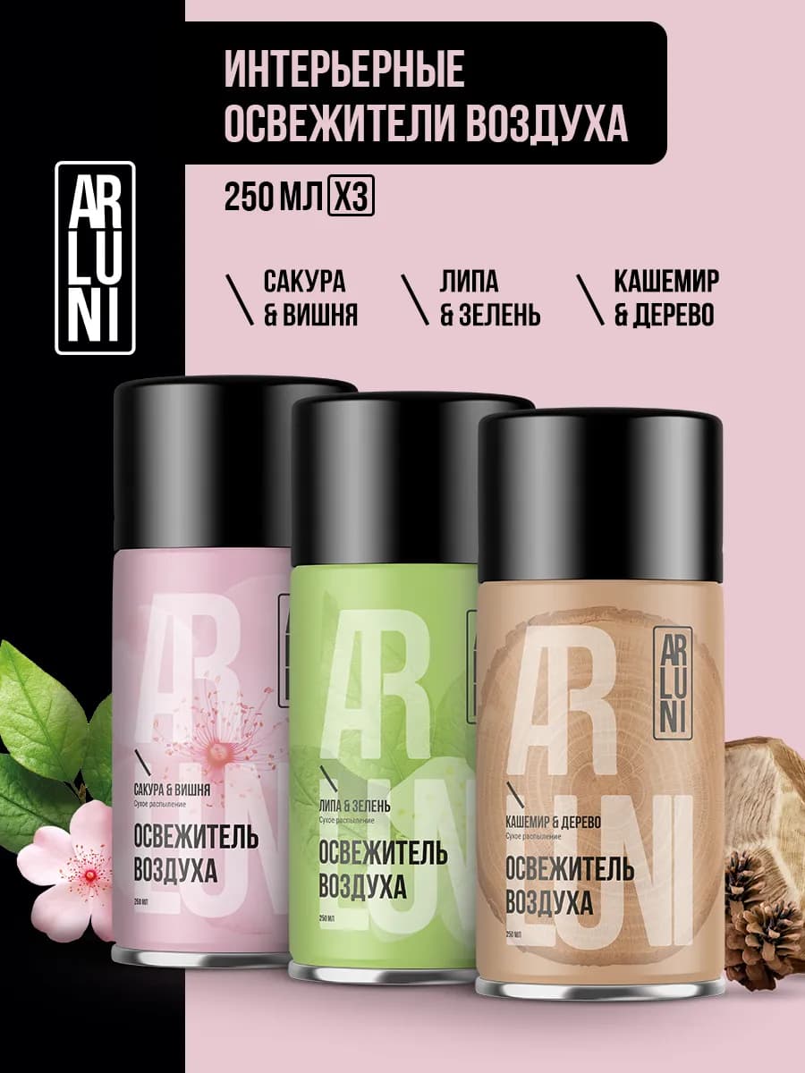 Освежитель воздуха сменный баллон парфюмированный набор 3 шт