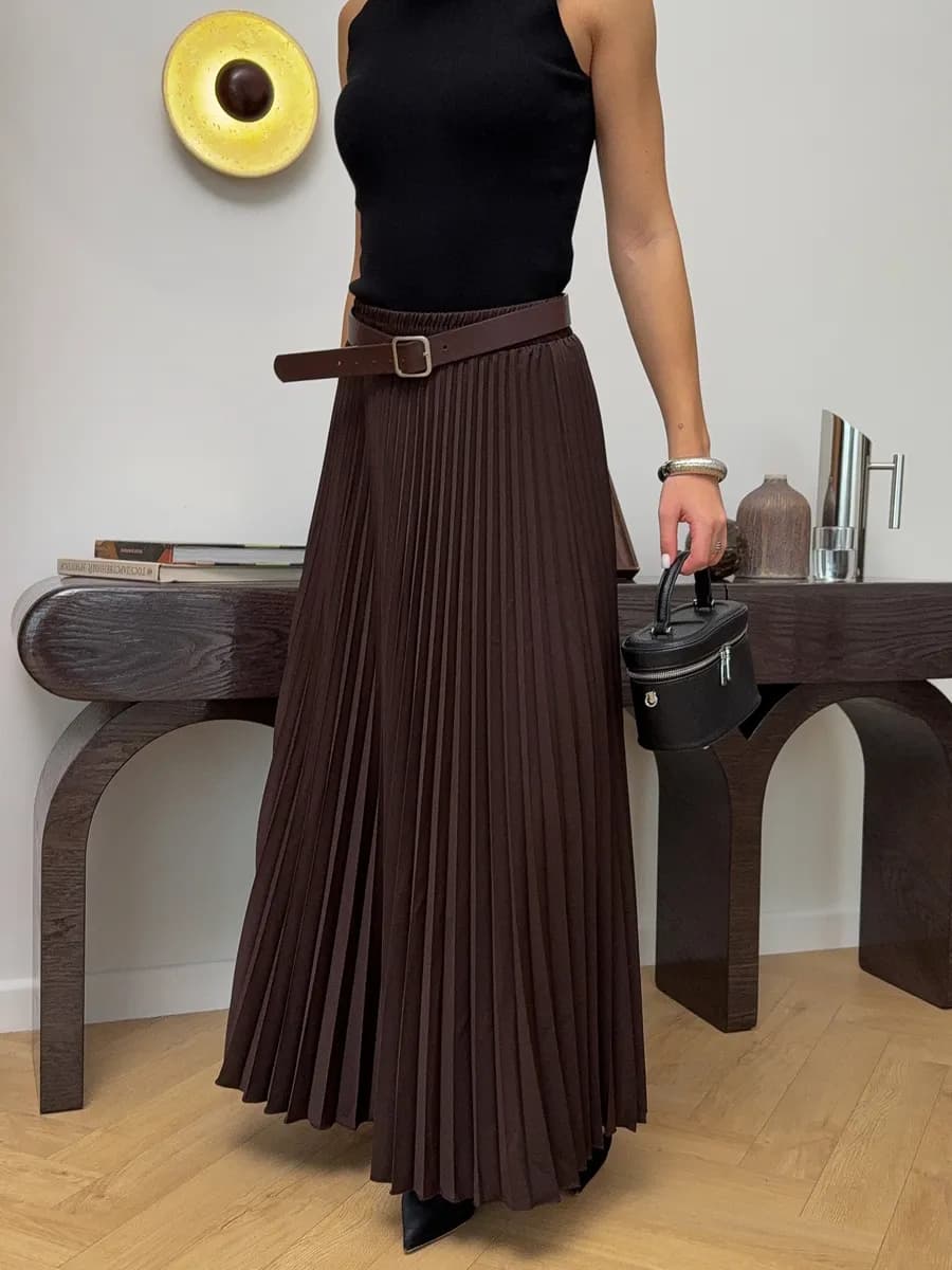 Юбка летняя длинная плиссе