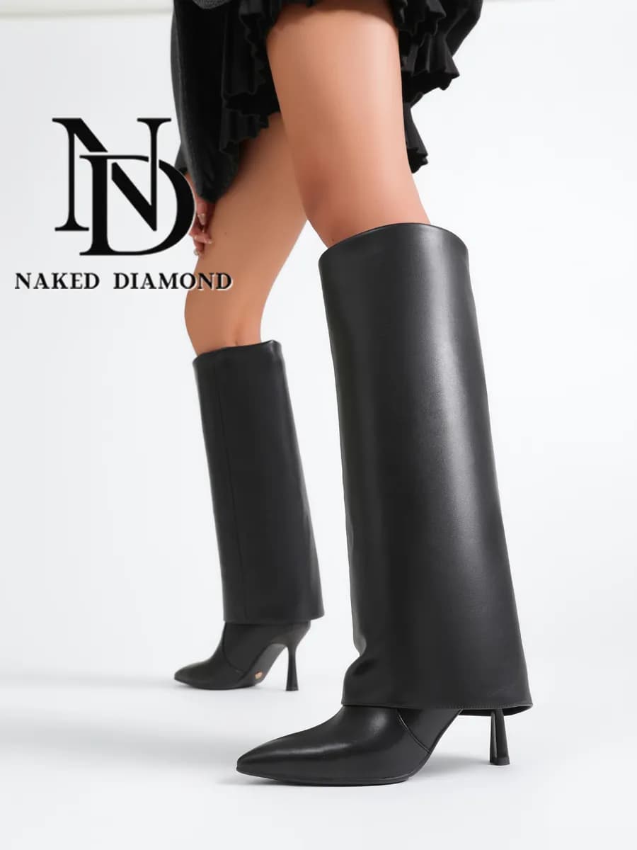 Сапоги ботфорты на каблуке демисезонные трубы