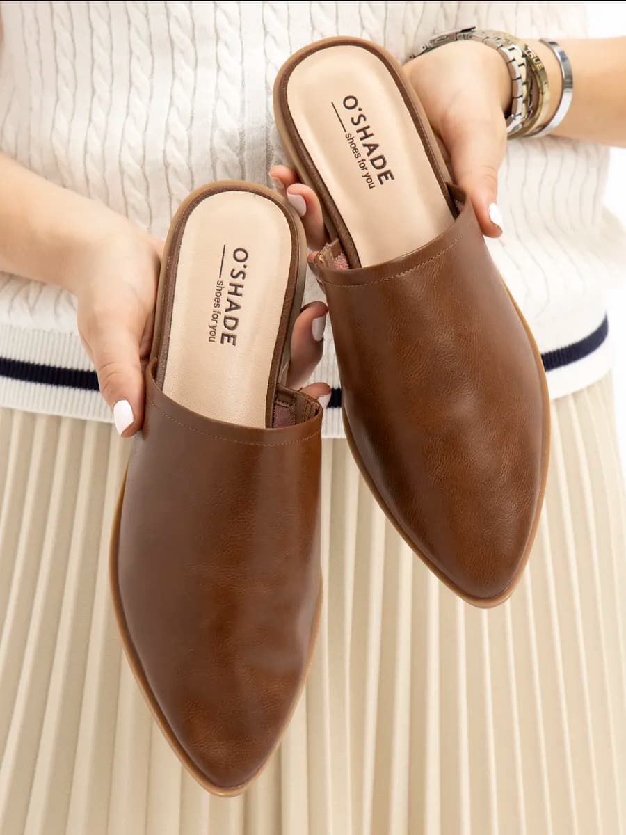 Мюли женские коричневые