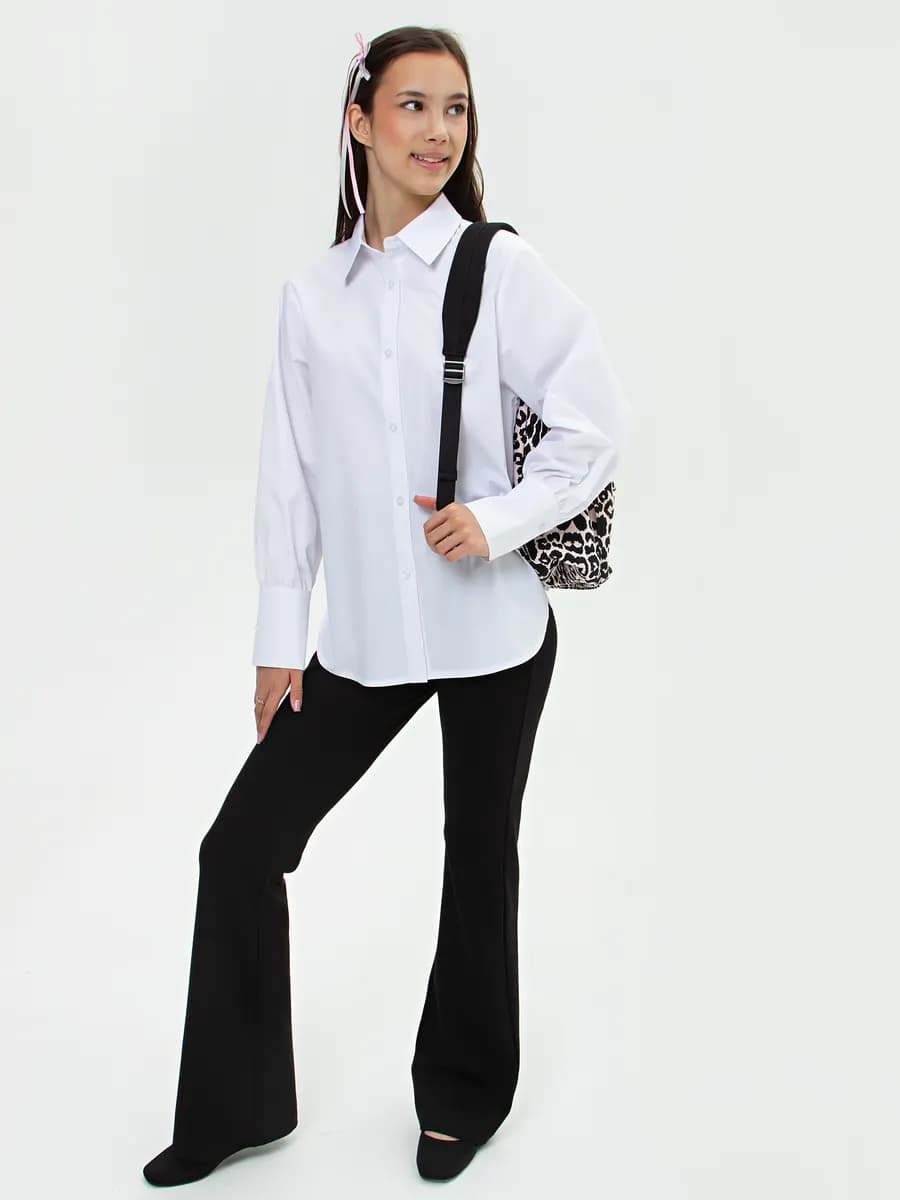 Рубашка школьная с длинным рукавом