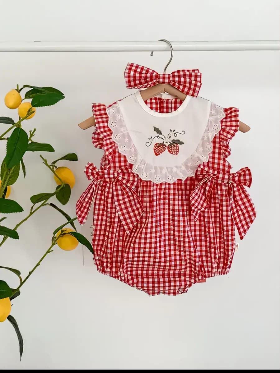 Боди для новорожденных девочек нарядное с повязкой - фото 1