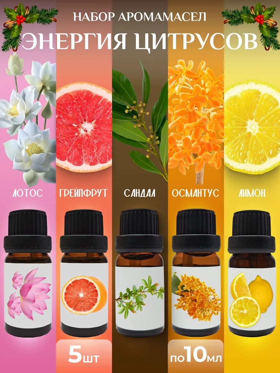 Аромамасло для увлажнителя набор 5шт