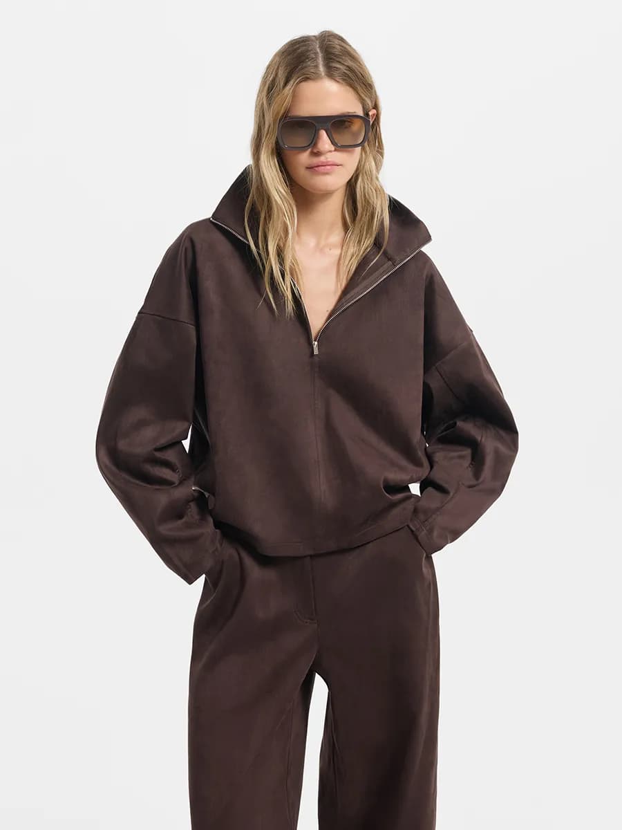 Свитшот из экозамши