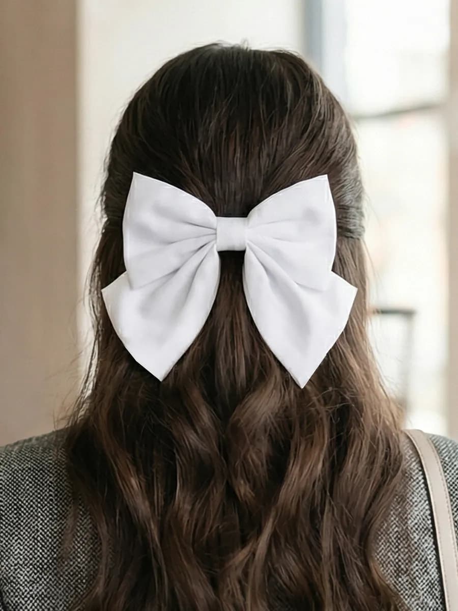 Большой бант для волос на заколке - фото 1