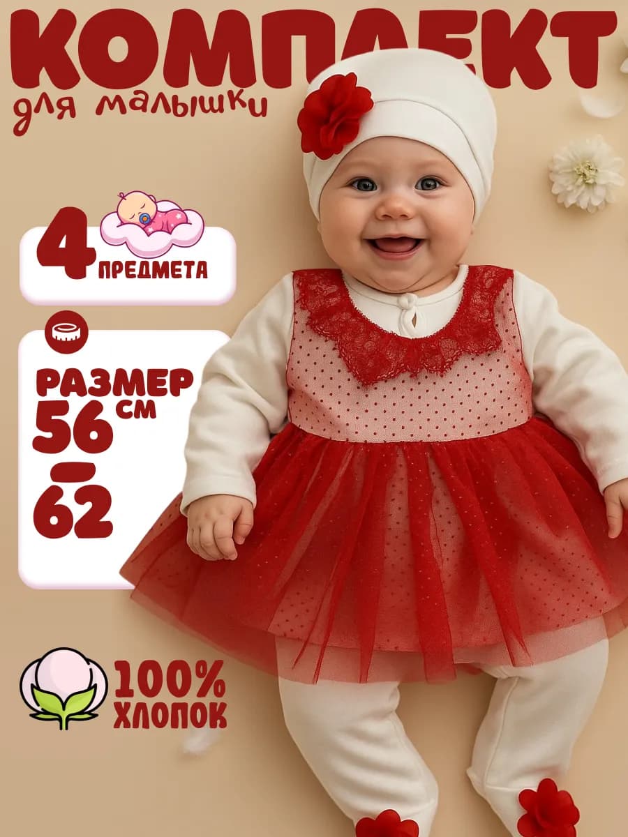 Комплект нательный для новорожденных